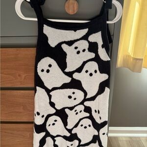 Spooky Ghost Pattern Kids Dress